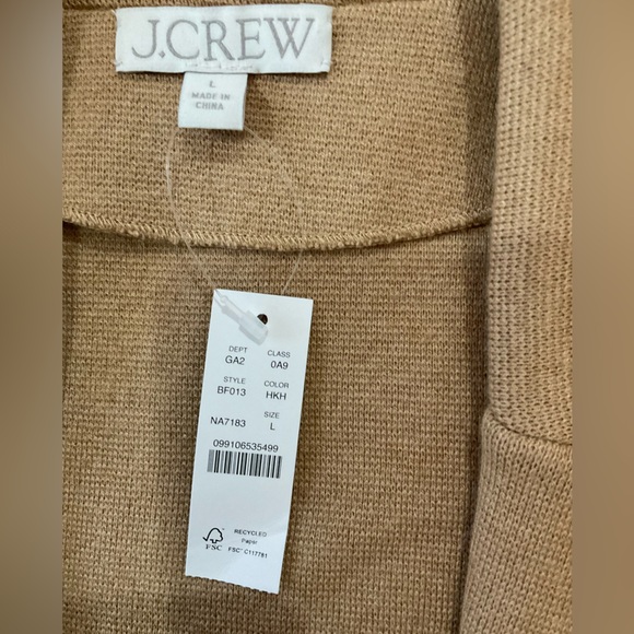 J. Crew Tan Women's Sweater Blazer - Picture 5 of 6